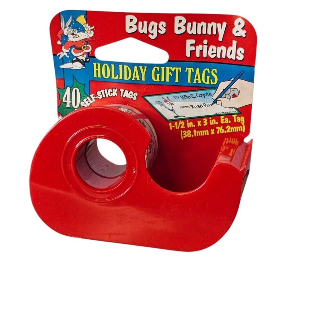 VTG 90s Looney Tunes Christmas‎ Gift Tags Tweety BUGS BUNNY Road Runner 20 Tags